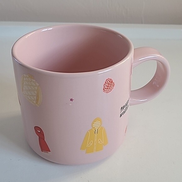 Starbucks Pink "Stay Cozy/Sweater Weather" Ban.Do 2018 12 oz. Ceramic Mug - Picture 4 of 9